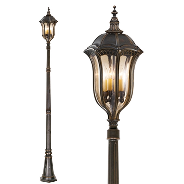 Lampa stojąca zewnętrzna FE-BATONRG5 Feiss IP44 do parku metal brązowa