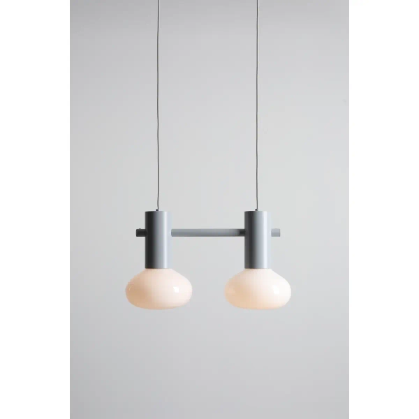 Minimalistyczna lampa wisząca Flo 2 Grey 7000H22_S szara