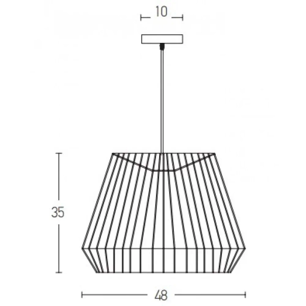 Naturalna lampa wisząca 20237 papierowy sznur do salonu brązowy