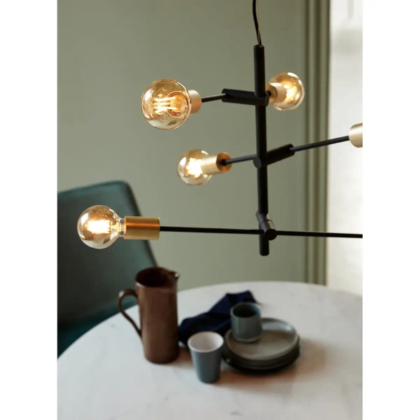 Wisząca lampa nad stół JOSEFINE 48933003 do salonu czarny mosiądz
