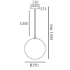 Szklana lampa sufitowa Hale P01500BK matowa do salonu czarna