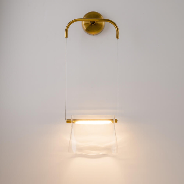 Ścienna lampa Cabaret MOD170WL-L8BS3K1 LED 8W 3000K mosiądz przezroczysty