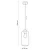 Owalny zwis do salonu Marco 2077 TK Lighting industrialny szklany grafit