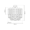 Metalowa lampa sufitowa Aspen ML8809 Milagro z kryształkami chrom