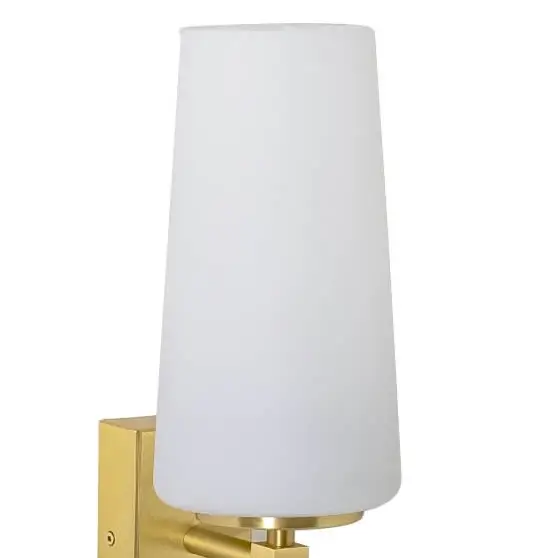 Ścienna lampa Vincenza 1245 Zuma sopel do gabinetu mosiądz biały