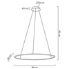 Lampa pierścieniowa wisząca Ring Slim MSE1501100157 Moosee LED 28W 3000K złota