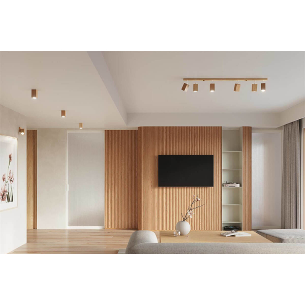 Drewniany downlight sufitowy SL.1040 prostokątny do jadalni