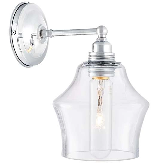 Kinkiet LAMPA ścienna LONGIS II 20462109 Kaspa szklana OPRAWA chrom przezroczysta