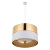 Lampa glamour wisząca Hilton 4771 TK Lighting z tkaniny biała złota