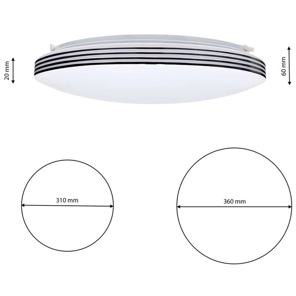 Plafon LAMPA sufitowa SIENA ML262 Milagro okrągła OPRAWA LED 30W 3000-6000K z pilotem biała