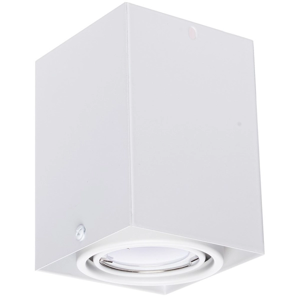 Spot LAMPA sufitowa BLOCCO ML476 Milagro natynkowa OPRAWA metalowa LED 7W 3000K oczko regulowane kostka cube biała
