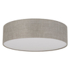 Okrągły plafon z lnianym kloszem Rondo 5637 TK Lighting szary beżowy