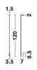 Ledowa listwa ścienna Buin lampa do przedpokoju 20W 3000K czarna