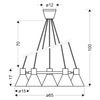 Lampa wisząca MORE 35-71163 industrialna zwis loftowy okrąg ring czarny
