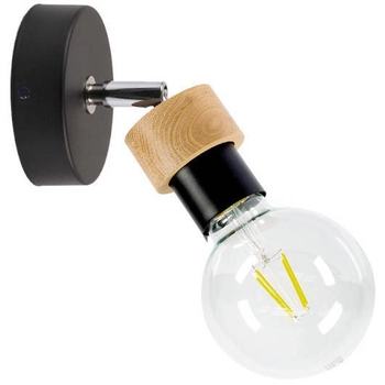 Lampa ścienna MARJOLAINE 2831104 metalowy reflektorek czarna drewno