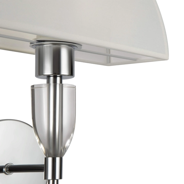 Nowoczesny kinkiet ścienny Prima Z034WL-01CH glamour biały