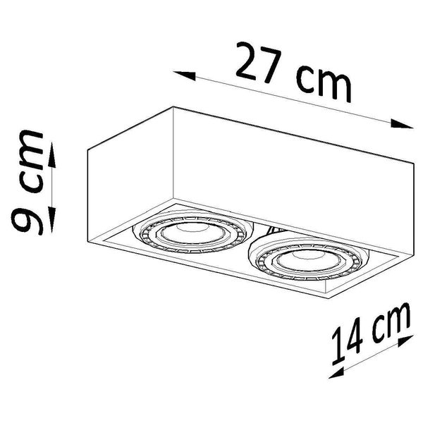 Betonowa lampa sufitowa SL.0884 nowoczesny plafon do kuchni