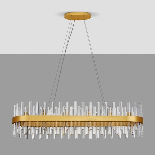 Wisząca lampa nad stół CHOLULA LE44724 crystals złota przezroczysta