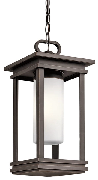 Lampka wisząca na łańcuchu KL-SOUTH-HOPE8-S Kichler balkonowa brązowa