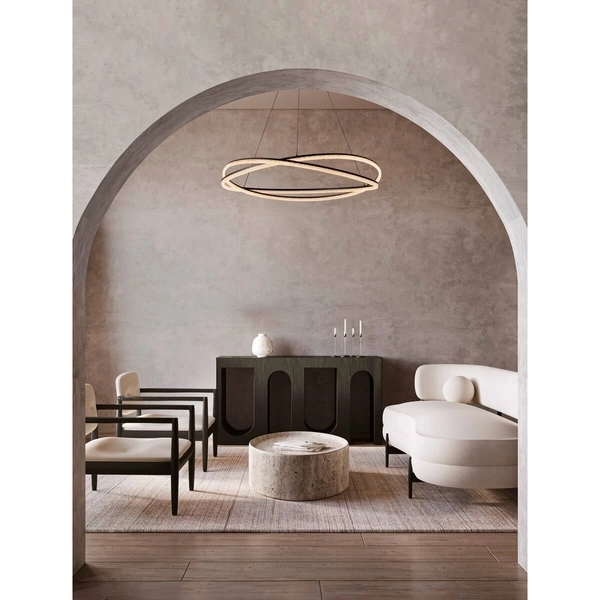 Lampa zwisająca do salonu ILAVE LE44323 LED 68W 3000K wstęga czarna