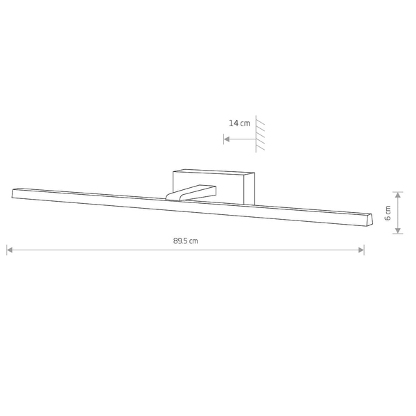 Lampa ścienna listwa Van Gogh 10284 Nowodvorski LED 18W 3000K podłużna czarna
