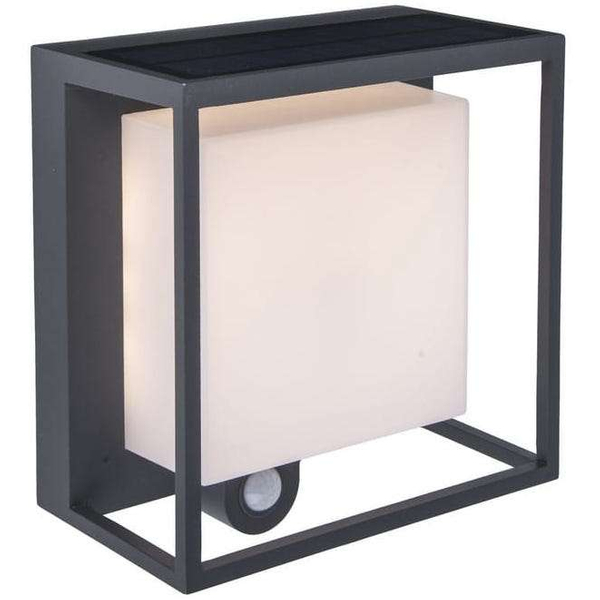 Solarna LAMPA elewacyjna CURTIS 6934601118 Lutec elewacyjna OPRAWA klatka LED 3W 3000K outdoor IP54 szary
