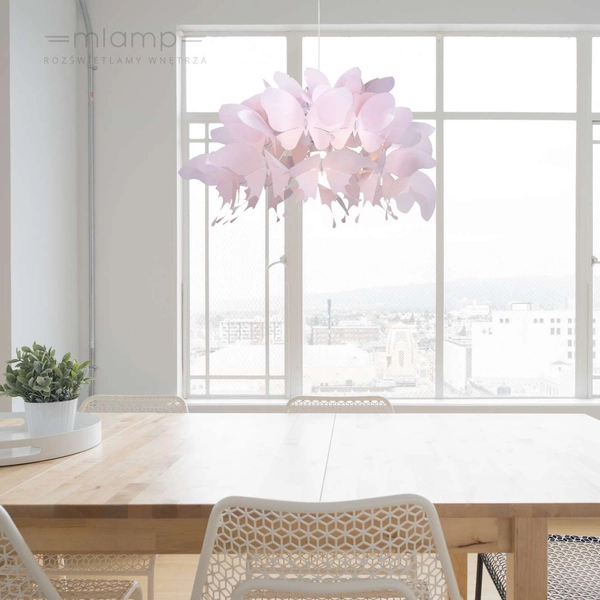 LAMPA wisząca FARFALLA LP-MD088-3439A/1P RÓŻOWY Light Prestige dekoracyjna OPRAWA zwis motyle różowe