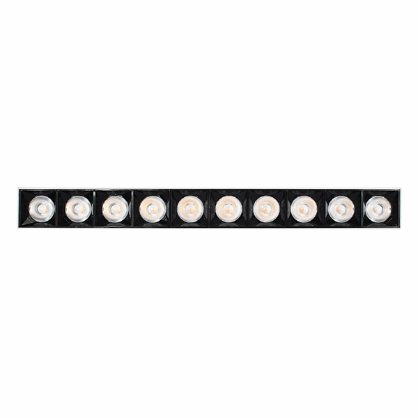 Prostokątna lampa natynkowa 1063 Domeno LED 30W 3000K oczka do pokoju biała