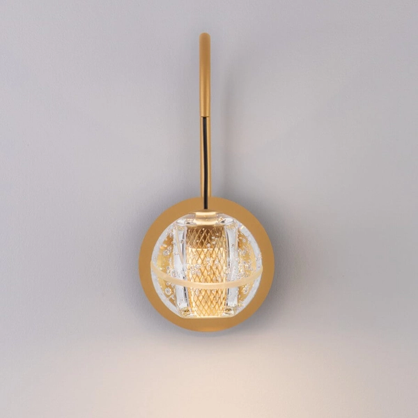 Kinkiet ścienny CUYO LE44211 LED 4W 3000K bombka złoty przezroczysty