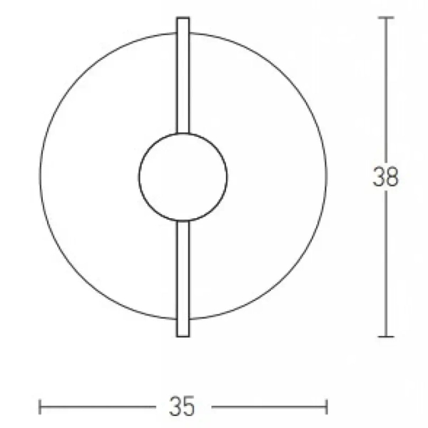 Minimalistyczna lampa ścienna 1910 LED 13W 3000K okrągła biały
