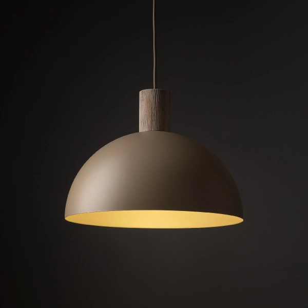 Wisząca nad stół lampa Oslo Sabia 11010 okrągły abażur beżowy