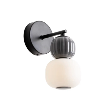 Szklany kinkiet do jadalni Modern W0400 LED 5W 3000K biały szary