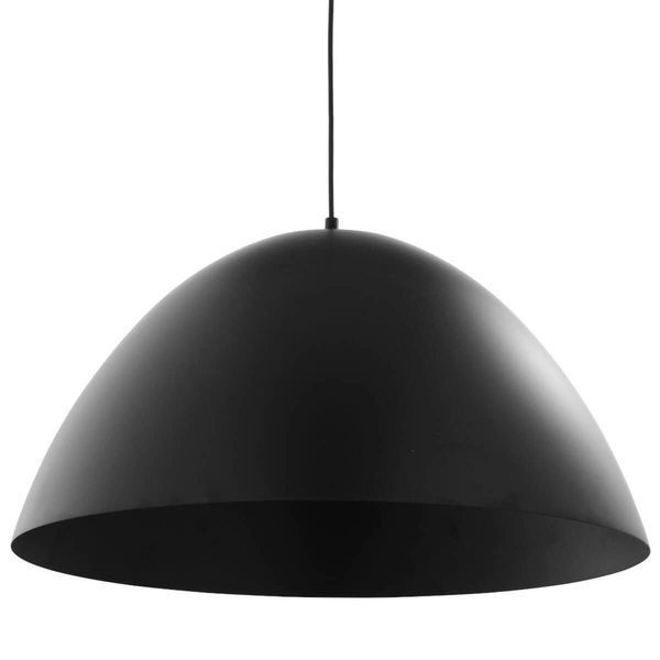 Loftowa zwisająca lampa Faro 6006 kopuła półokrągła metalowa czarna