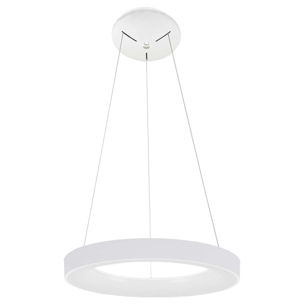 LAMPA wisząca GIULIA 5304-840RP-WH-3 Italux okrągła OPRAWA metalowy zwis LED 40W 3000K pierścień ring biały