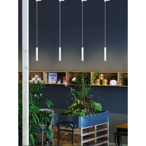 LAMPA wisząca Slimi S Bianco Track Orlicki Design metalowa OPRAWA do systemu szynowego 1-fazowego biała