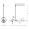 Modernistyczna wisząca lampa 22063 LED 14W 3000K kule ring czarny