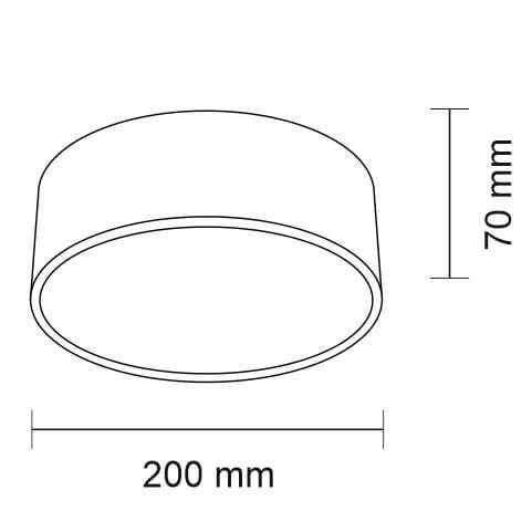 Plafon LAMPA sufitowa ZAMA 7032 Shilo natynkowa OPRAWA okrągła LED 15W 3000K pasteri maserlo biała