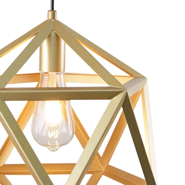 Druciana LAMPA wisząca DENMARK 318848 Polux metalowa klatka zwis gwiazda złota