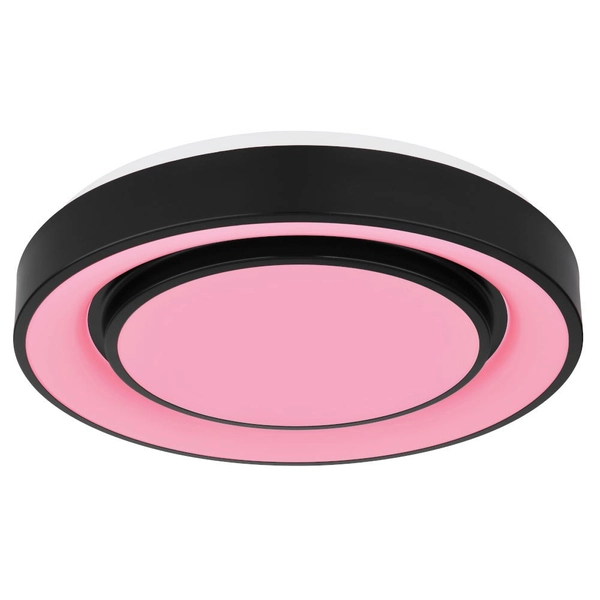 Okrągła LAMPA sufitowa SULLY 41368-24 Globo metalowy plafon LED RGB 24W 3000K - 6500K czarny