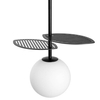 Wisząca lampa nad stół Fyllo FYA122P0 kula ball biała czarna
