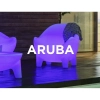 Solarny fotel Aruba MOBSILARSSNW LED 3W 6000K RGB IP65 biały