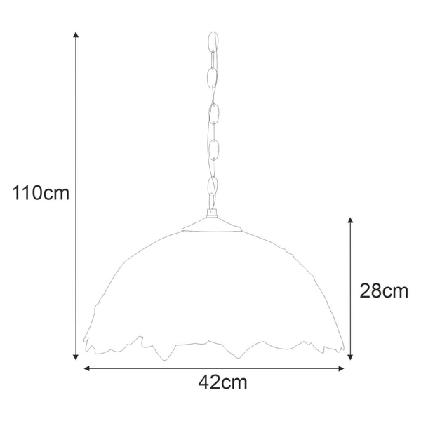 Lampa wisząca Farina K-P161420 z witrażowym kloszem multikolor