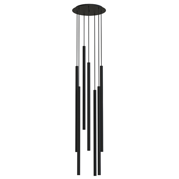 Lampa wisząca LASER 7667 Nowodvorski metalowa kaskada do salonu czarna