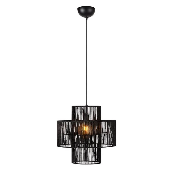 Wisząca lampa Soga 108766 Markslojd nad stół metal juta czarny