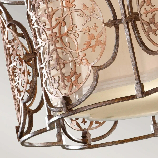 Sufitowa LAMPA hygge Marcella MARCELLA FE-MARCELLA-SF Elstead FEISS metalowa OPRAWA plafon dekoracyjny brąz