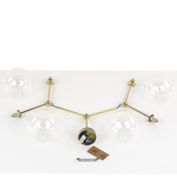 Natynkowa lampa Fairy 10070 bubbles metalowa przezroczysta złota