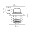 Lampa ścienna na elewację Vejers 74461031 metalowa IP54 cyna
