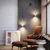 Podwójny kinkiet wiszący Sintesi P090WL-L24CH3K LED 24W regulowany chrom