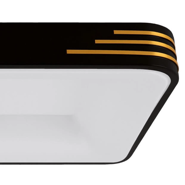 Ledowy plafon do sypialni 4167 Ideus 24W 4200K czarny złoty