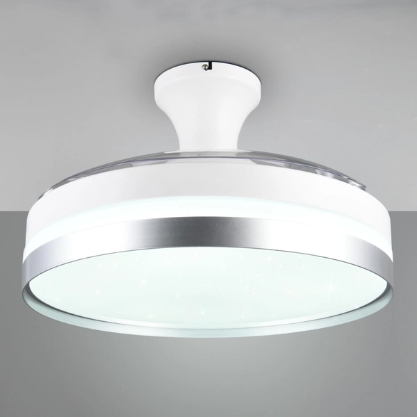 Sufitowa lampa z wentylatorem Lindberg R67382187 LED 40W 2700-6500K srebrna